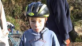 Charlie Barrow, crossed the Stepping Stones with help